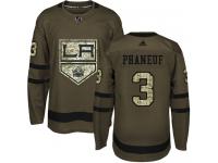 Adidas NHL Youth Dion Phaneuf Green Authentic Jersey - #3 Los Angeles Kings Salute to Service