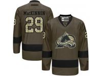 Avalanche #29 Nathan MacKinnon Green Salute to Service Stitched NHL Jersey