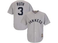 Babe Ruth New York Yankees Majestic Cool Base Cooperstown Collection Player Jersey - Gray