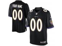 Baltimore Ravens Customized Youth Alternate Jersey - Black Nike NFL Limited