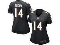 Baltimore Ravens Marlon Brown Women's Alternate Jersey - Black Nike NFL #14 Game