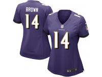 Baltimore Ravens Marlon Brown Women's Home Jersey - Purple Nike NFL #14 Game