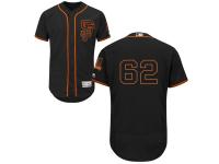 Black Cory Gearrin Men #62 Majestic MLB San Francisco Giants Flexbase Collection Jersey