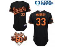 Black Eddie Murray Men #33 Majestic MLB Baltimore Orioles Cool Base Alternate Jersey