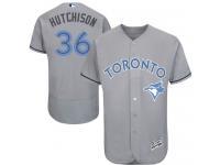 Blue Jays #36 Drew Hutchison Grey Flexbase Authentic Collection 2016 Father Day Stitched Baseball Jersey