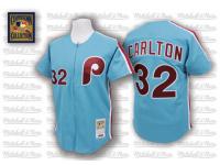 Blue Throwback Steve Carlton Men #32 Mitchell And Ness MLB Philadelphia Phillies Jersey
