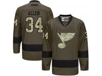 Blues #34 Jake Allen Green Salute to Service Stitched NHL Jersey