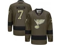 Blues #7 Joe Mullen Green Salute to Service Stitched NHL Jersey
