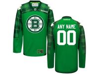 Boston Bruins Reebok St. Patrick's Day Replica Custom Jersey - Green