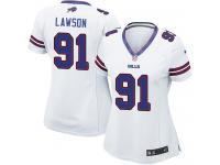 Buffalo Bills Manny Lawson Women's Road Jersey - White Nike NFL #91 Game