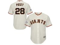 Buster Posey San Francisco Giants Majestic 2014 World Series Champions Cool Base Patch Player Jersey - Cream