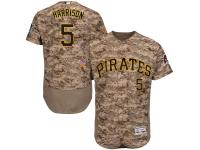 Camo Josh Harrison Men #5 Majestic MLB Pittsburgh Pirates Flexbase Collection Jersey