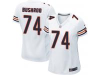 Chicago Bears Jermon Bushrod Women's Road Jersey - White Nike NFL #74 Game