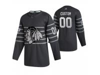 Chicago Blackhawks #00 Custom 2020 NHL All-Star Game Gray Jersey Men's