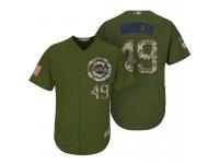 Chicago Cubs #49 Jake Arrieta Camo Olive Salute Official Cool Base Player Jersey