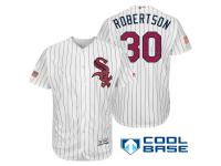 Chicago White Sox #30 David Robertson White Stars & Stripes 2016 Independence Day Cool Base Jersey