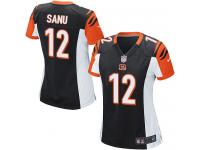Cincinnati Bengals Mohamed Sanu Women's Home Jersey - Black Nike NFL #12 Game
