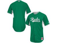 Cincinnati Reds Majestic Celtic Cool Base Batting Practice Jersey - Green