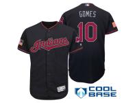Cleveland Indians #10 Yan Gomes Navy Stars & Stripes 2016 Independence Day Cool Base Jersey