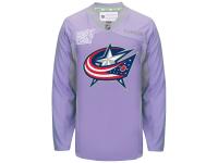 Columbus Blue Jackets Reebok Custom 2016 Hockey Fights Cancer Practice Jersey - Purple