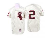 Cream 1959 Throwback Nellie Fox Men #2 Mitchell And Ness MLB Chicago White Sox Jersey