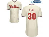 Cream Dave Cash Men #30 Majestic MLB Philadelphia Phillies Cool Base Alternate Jersey