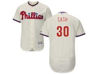 Cream Dave Cash Men #30 Majestic MLB Philadelphia Phillies Flexbase Collection Jersey