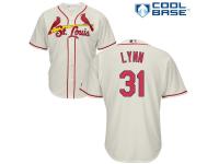 Cream Lance Lynn Men #31 Majestic MLB St. Louis Cardinals Cool Base Alternate Jersey