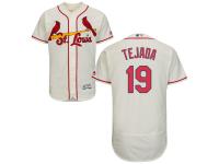 Cream Ruben Tejada Men #19 Majestic MLB St. Louis Cardinals Flexbase Collection Jersey