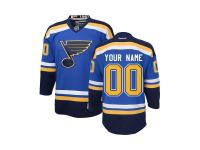 Custom Reebok St. Louis Blues NHL Youth Premier Jersey - Blue