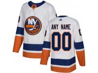 Customized Men's Reebok New York Islanders White Away Authentic NHL Jersey