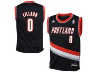 Damian Lillard Portland Trail Blazers adidas Preschool Replica Home Jersey - Black