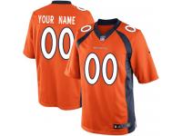 Denver Broncos Customized Men's Home Jersey - Orange Nike NFL Limited