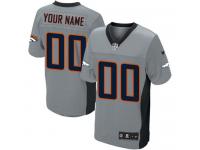Denver Broncos Customized Men's Jersey - Grey Shadow Nike NFL Limited