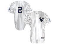 Derek Jeter New York Yankees Majestic Fashion Navy Jersey with Retirement Patch - White