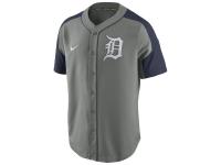 Detroit Tigers Nike Dri-FIT Woven Jersey - Gray