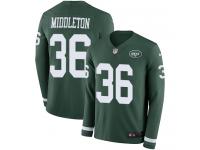 Doug Middleton Limited Green Men's Jersey - Football New York Jets #36 Therma Long Sleeve