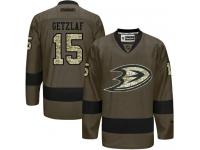 Ducks #15 Ryan Getzlaf Green Salute to Service Stitched NHL Jersey