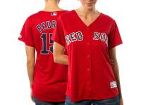 Dustin Pedroia Boston Red Sox Majestic Women's 2015 Cool Base Player Jersey - Red