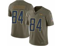 Dylan Cantrell Men's Los Angeles Chargers Nike 2017 Salute to Service Jersey - Limited Green
