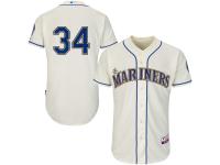 Felix Hernandez Seattle Mariners Majestic Alternate Player Authentic Jersey - Cream