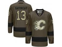 Flames #13 Johnny Gaudreau Green Salute to Service Stitched NHL Jersey