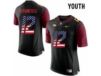 Florida State Seminoles #12 Deondre Francois Black USA Flag College Football Youth Limited Jersey