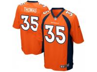 Game Men's Dymonte Thomas Denver Broncos Nike Team Color Jersey - Orange