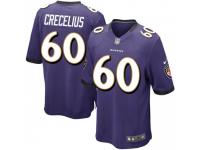 Game Men's Randin Crecelius Baltimore Ravens Nike Team Color Jersey - Purple
