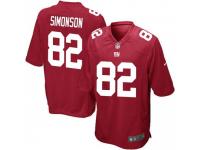 Game Men's Scott Simonson New York Giants Nike Alternate Jersey - Red