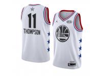 Golden State Warriors #11 White Klay Thompson 2019 All-Star Game Swingman Finished Jersey Men's