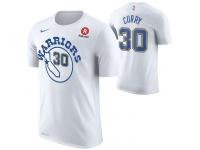 Golden State Warriors Nike Dri-FIT Men's Hardwood Classic Stephen Curry #30 Game Time Name & Number T-Shirts - White