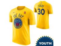 Golden State Warriors Nike Dri-FIT Youth City Edition Stephen Curry #30 Chinese Heritage Game Time Name & Number T-Shirts - Gold