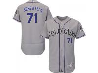 Gray Antonio Senzatela Men #71 Majestic MLB Colorado Rockies Flexbase Collection Jersey